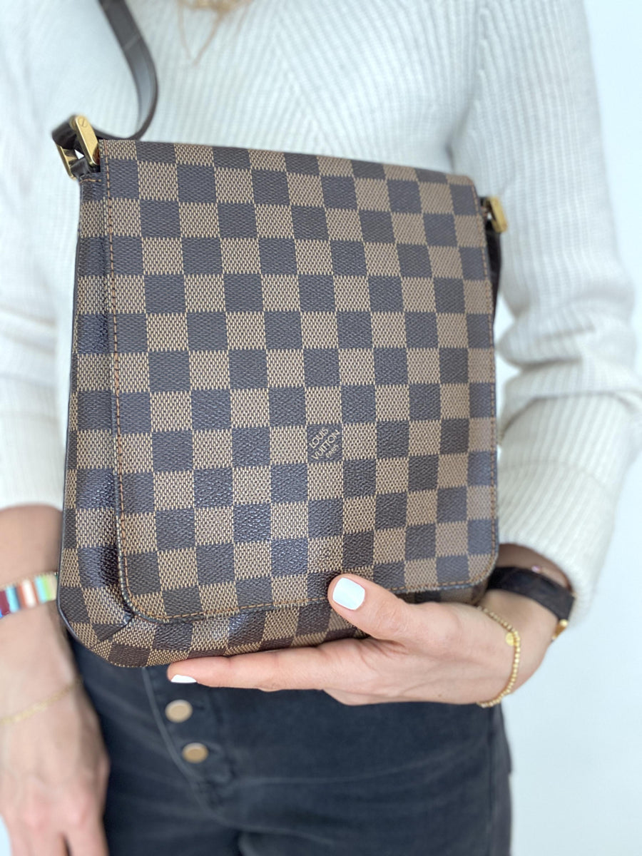 Louis Vuitton Laptop Sleeve Damier Ebene 15 Brown in Canvas with Brass - US