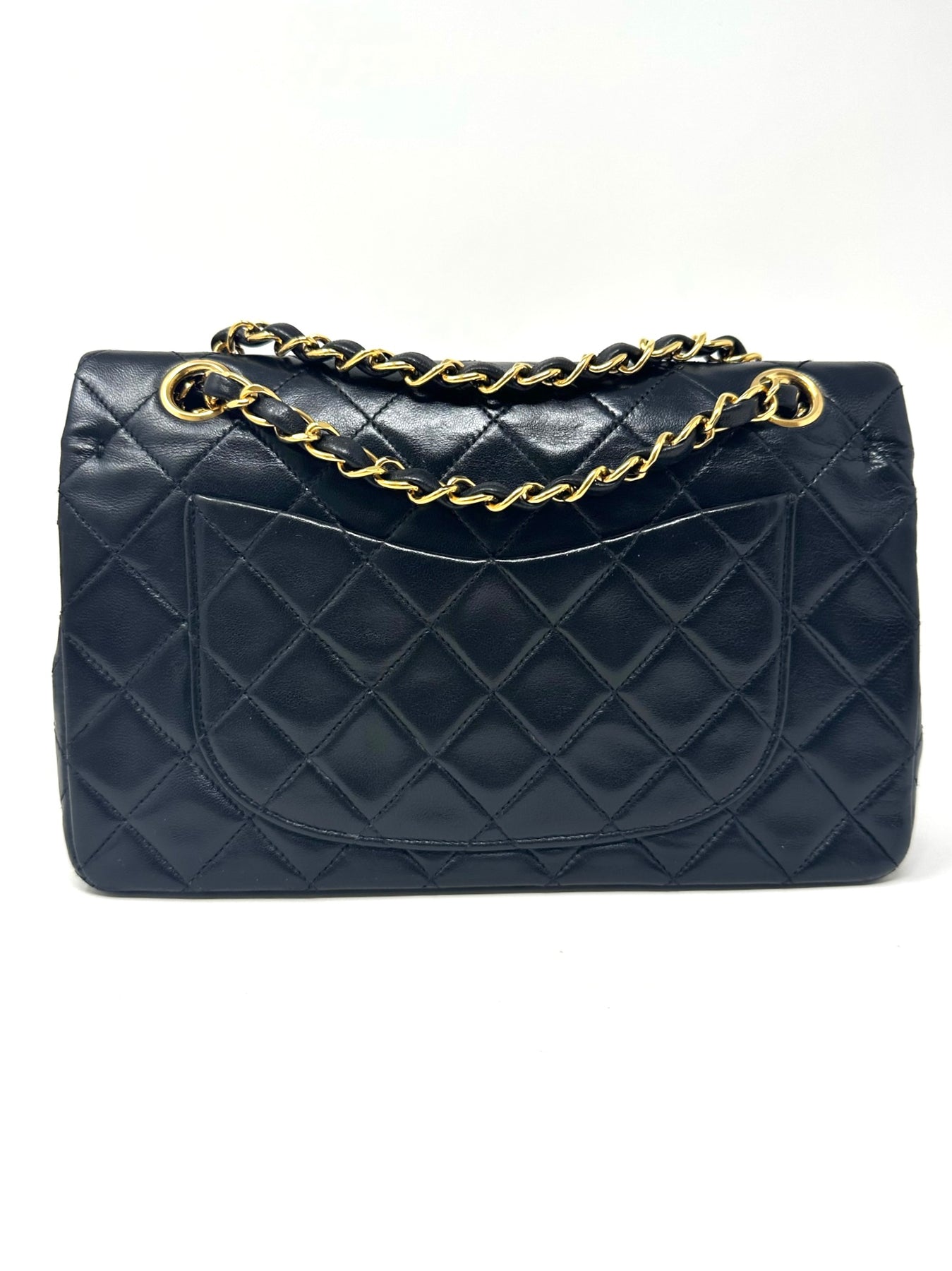 Chanel 2.55 Medium Shoulder Bag Black Aged Calfskin