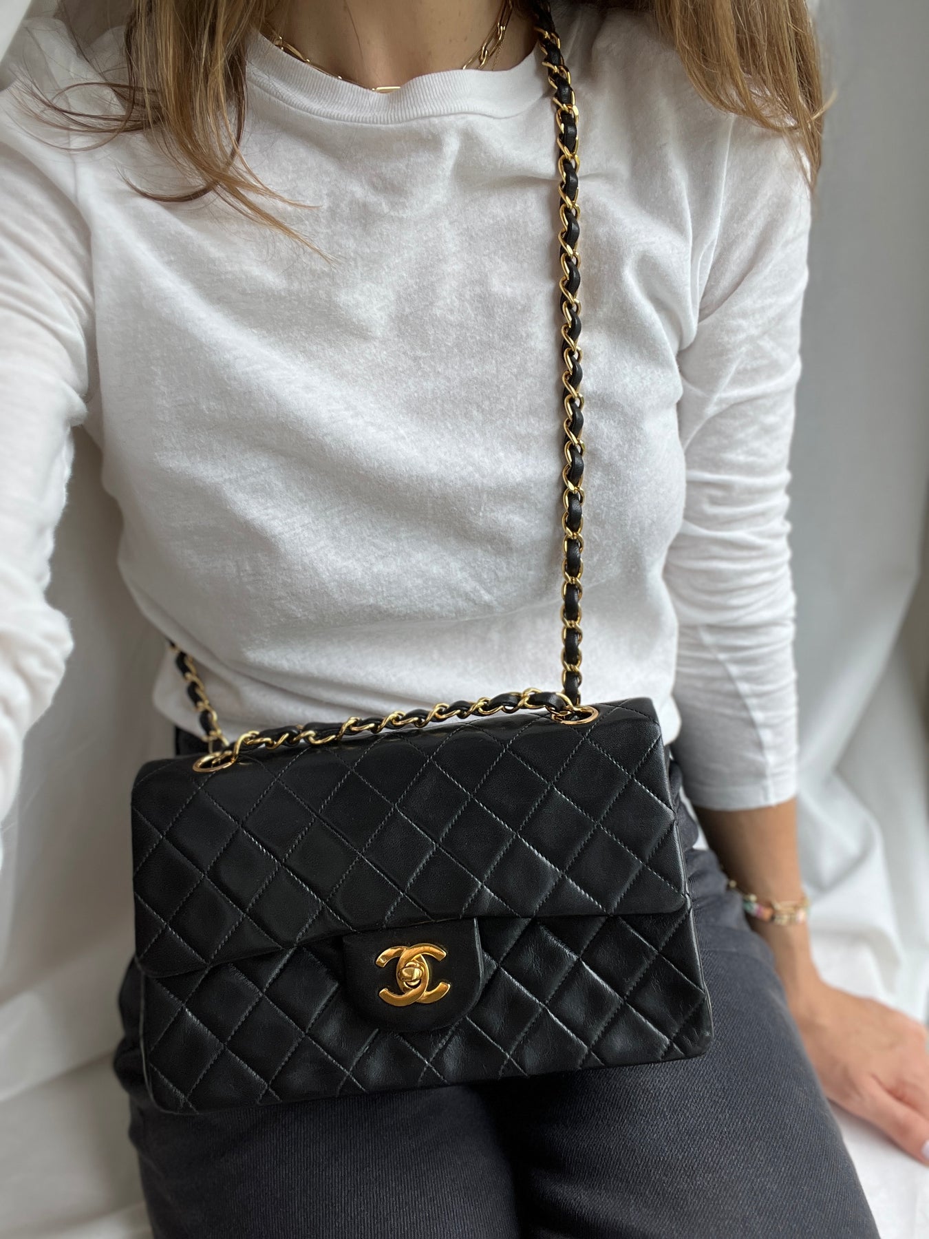 Brand New Chanel Pearl Crush Rectangle Black, Luxury, Bags & Wallets on  Carousell