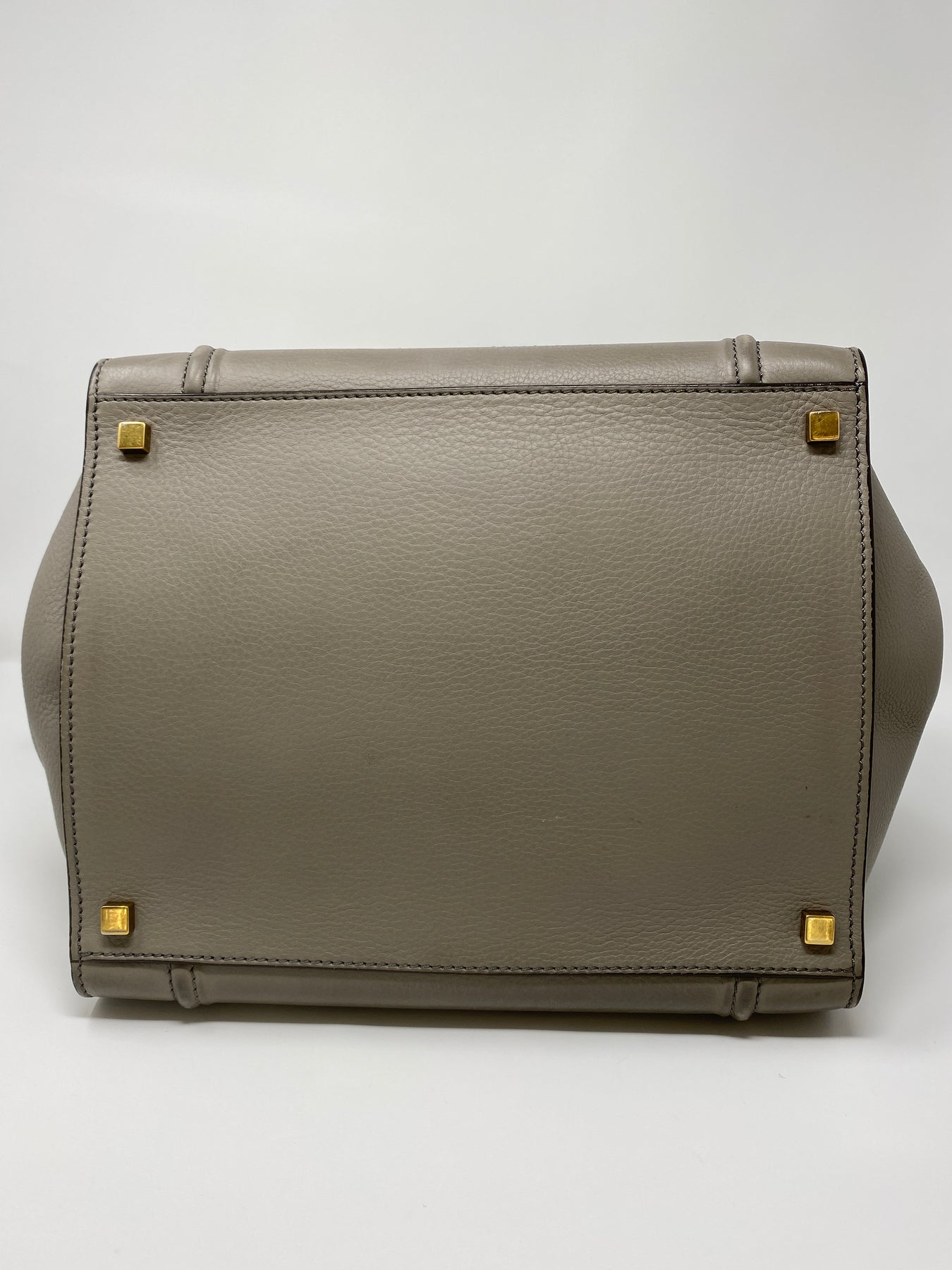 Celine - Authenticated Luggage Phantom Handbag - Suede Grey Plain for Women, Very Good Condition