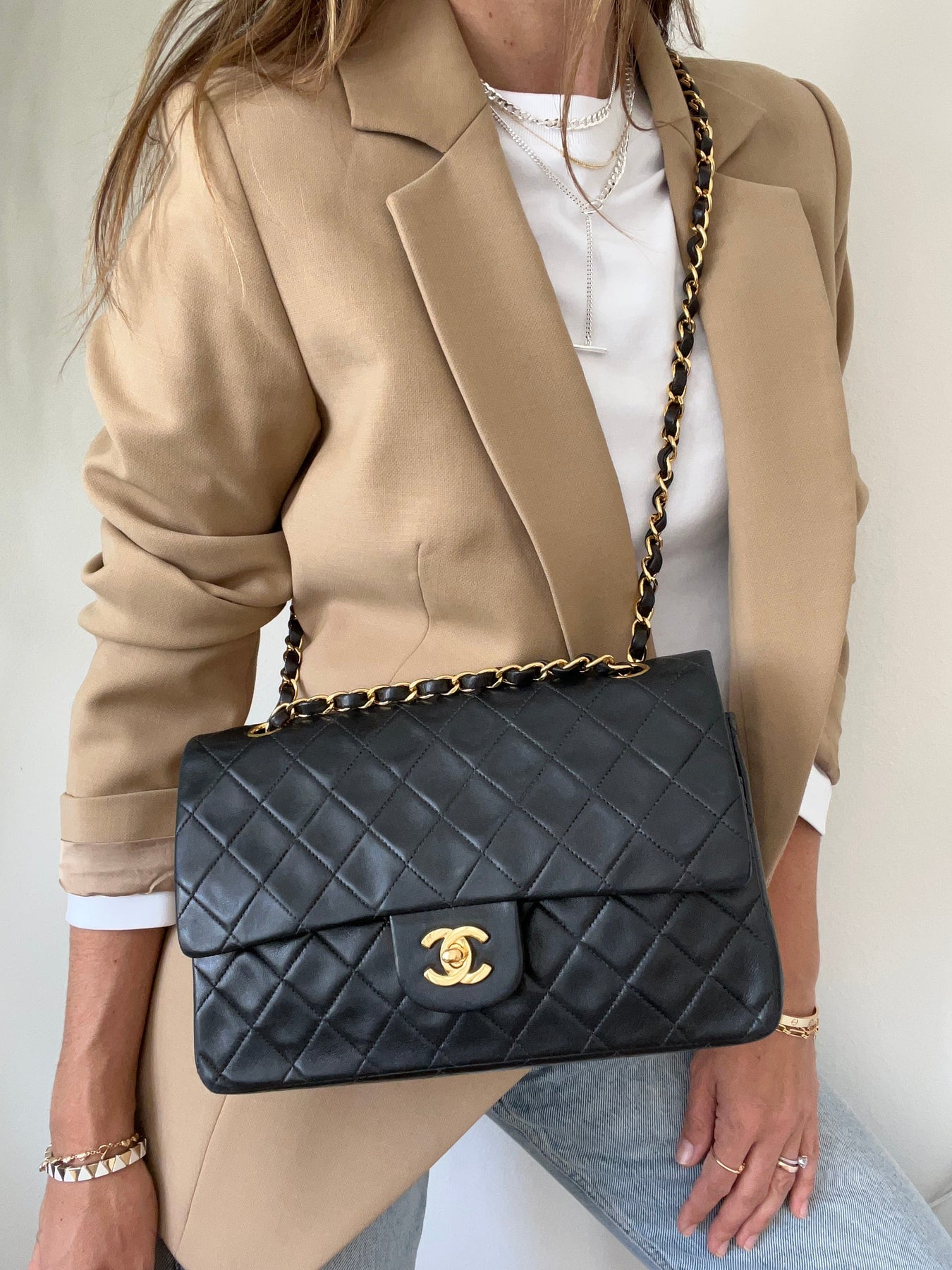 Chanel Classic Flap Bag Medium Lambskin Leather – l'Étoile de Saint Honoré