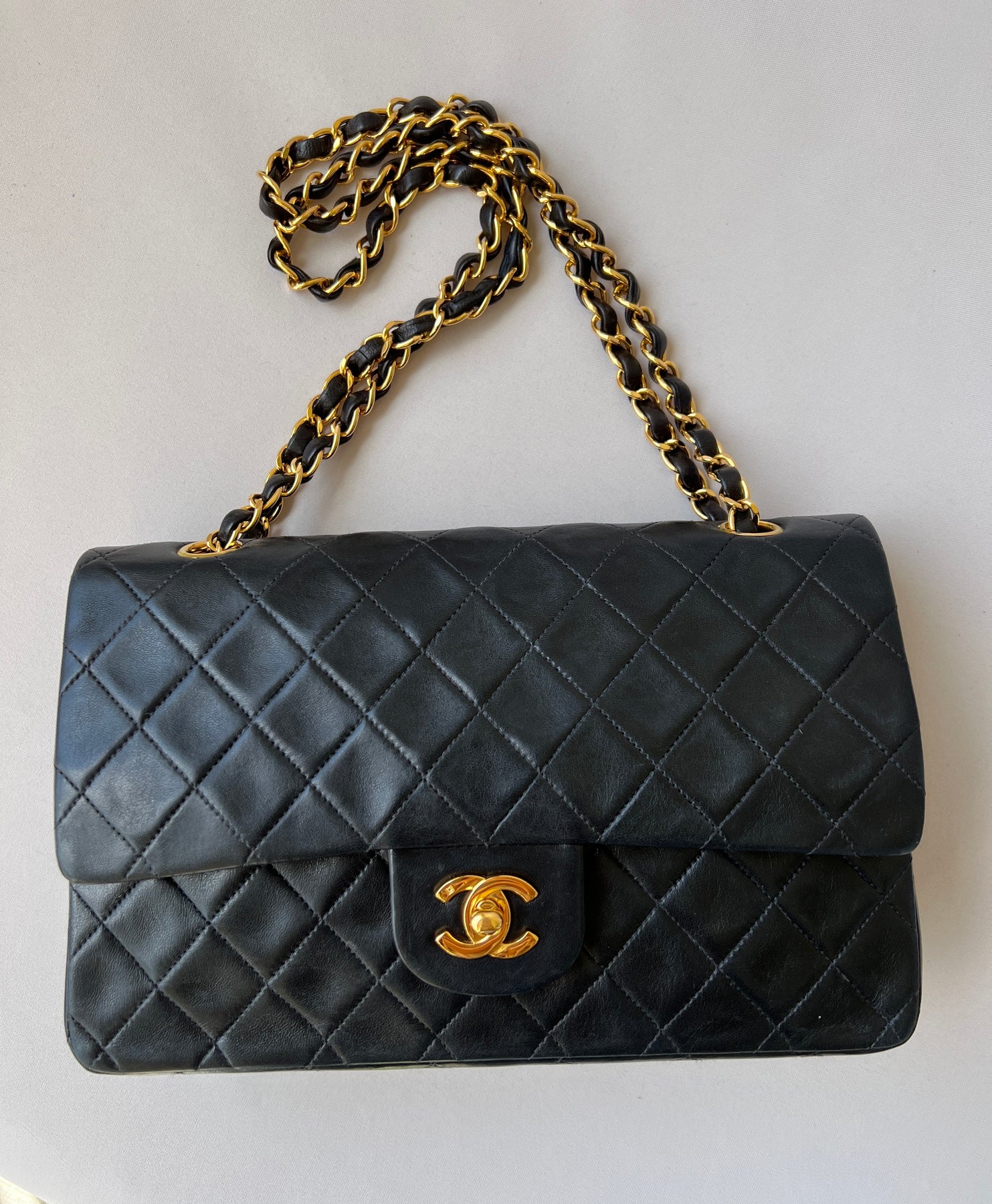 Chanel Black Lambskin Ex Flap Medium Q6B0221IK0195