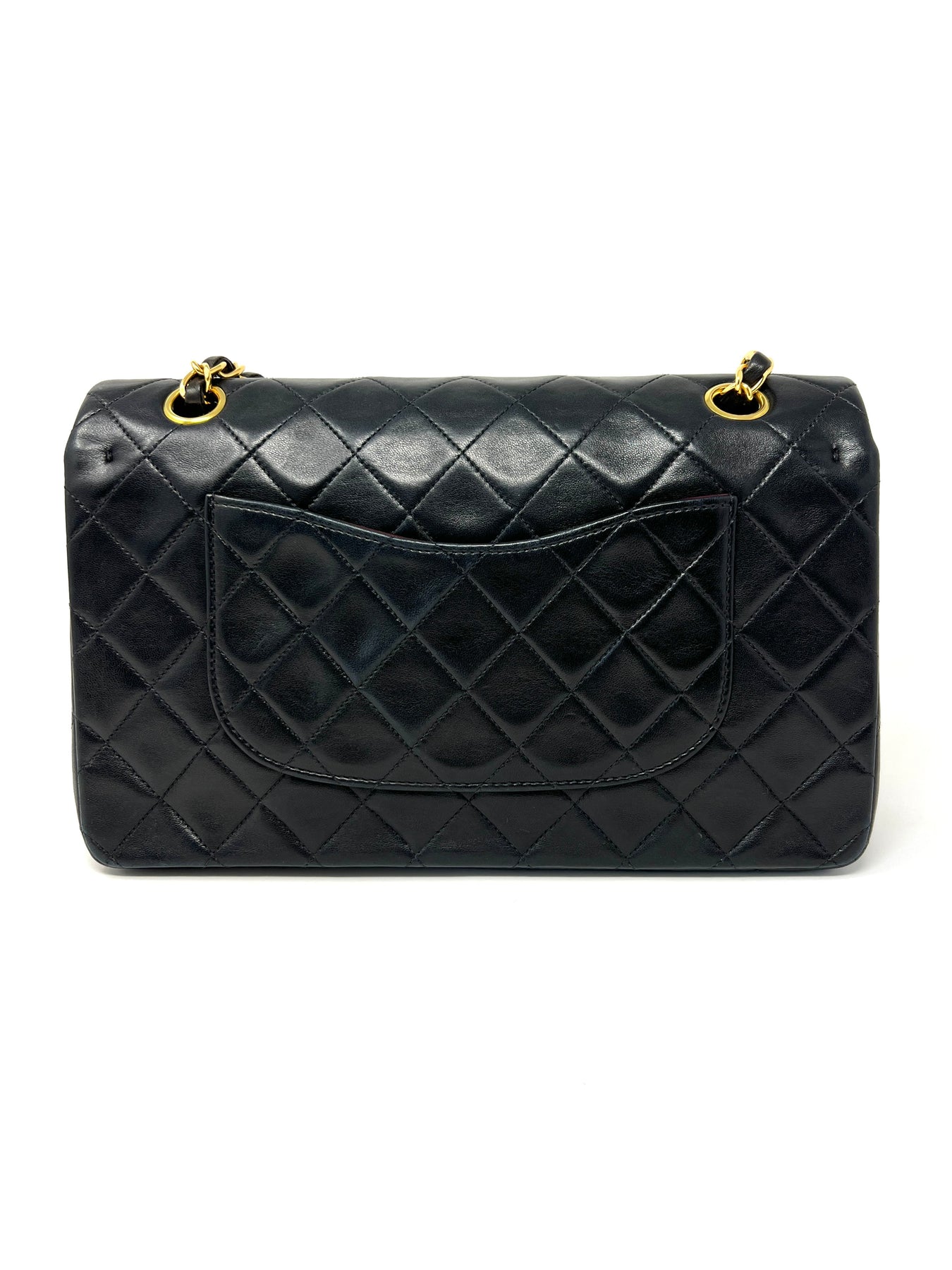 CHANEL Black Quilted Lambskin Vintage Square Mini Flap Bag For