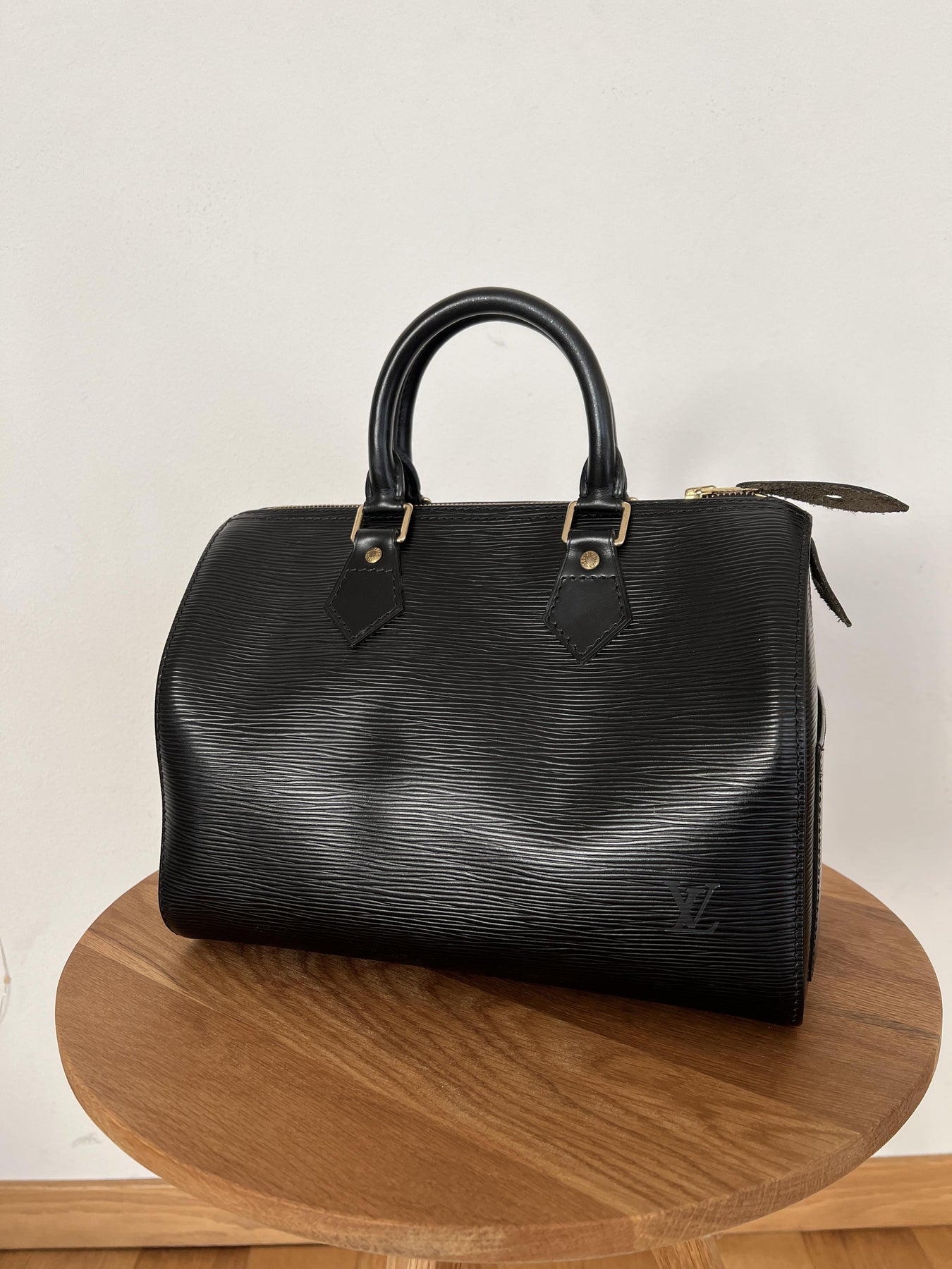 Black Epi Leather Speedy 30 Bag