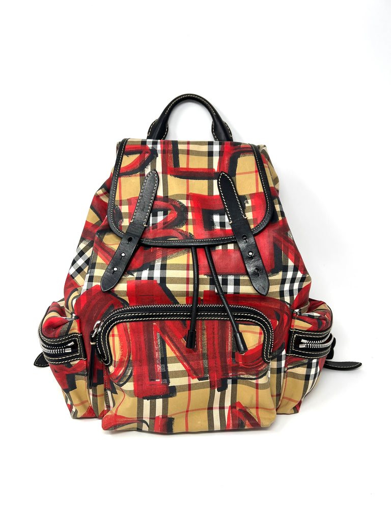 Graffiti Backpack Nylon Nova Check