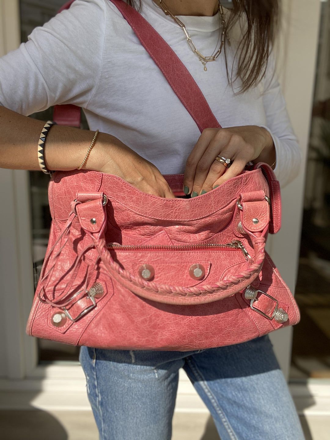 Motorcycle City Bag in Sorbet – PRELOVEDSTORY