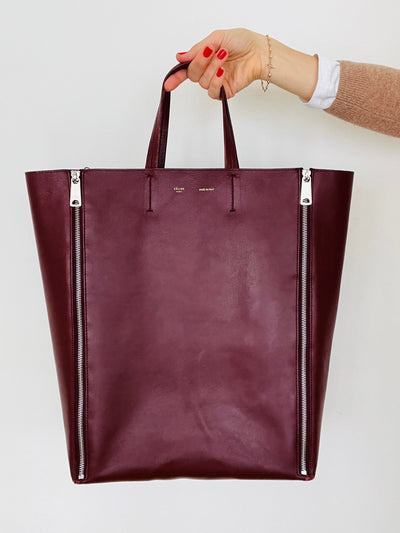 CELINE_CABAS_VERTICAL_LEATHER_TOTE_BURGUNDY