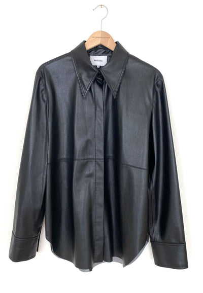 NANUSHKA_BLACK_VEGAN_LEATHER_NAUM_SHIRT