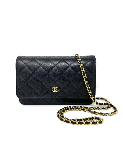 Chanel_Wallet_on_Chain_Caviar_Black_front