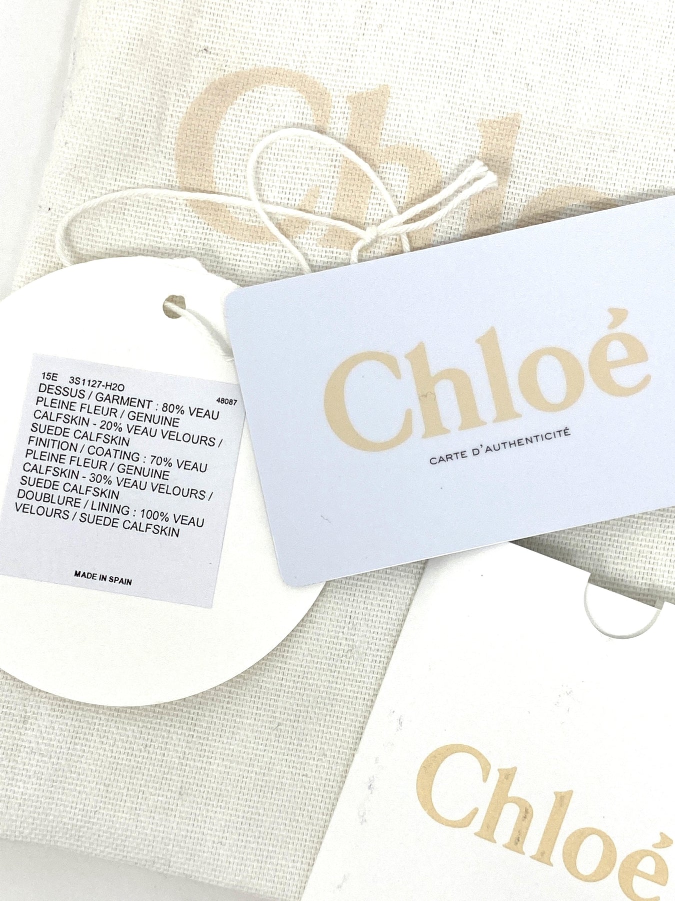 Chloé 'Faye' Clutch Taupe Suede Calfskin