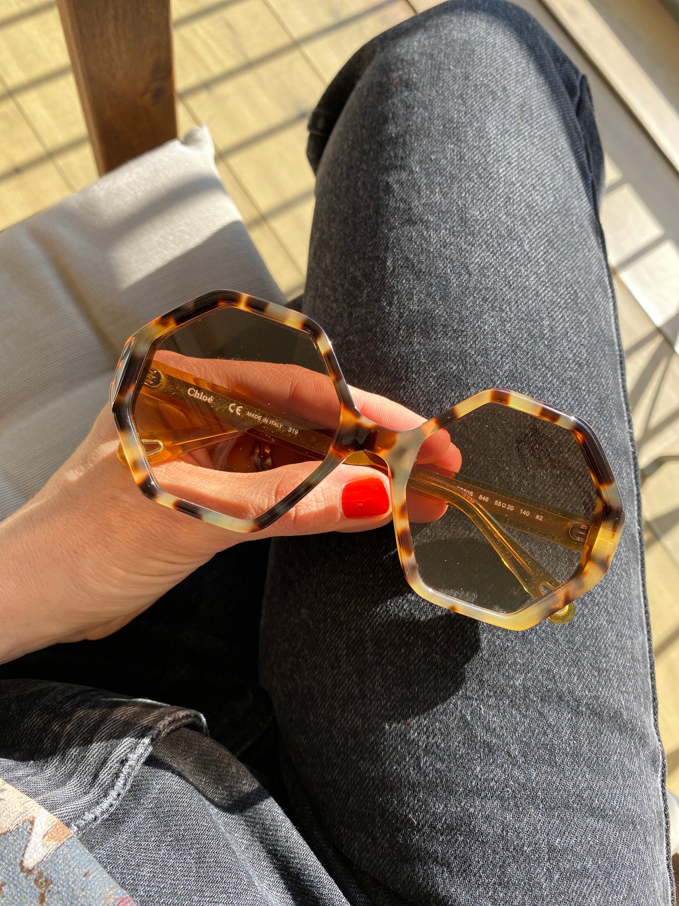 Chloe willow octagonal best sale sunglasses